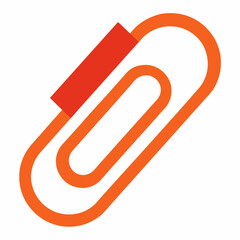 paper clip isolated on white