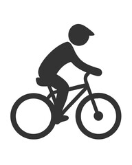 Obraz premium Cyclist Silhouette, Bike Ride Pose, Outdoor Cycling Illustration, Active Sports Art, On Transparent Background