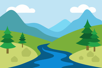 Fototapeta premium landscape with trees