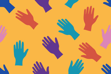Obraz premium seamless pattern with hands