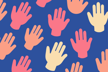 Obraz premium colorful hands vector