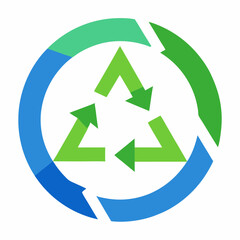 Obraz premium recycle symbol on white background