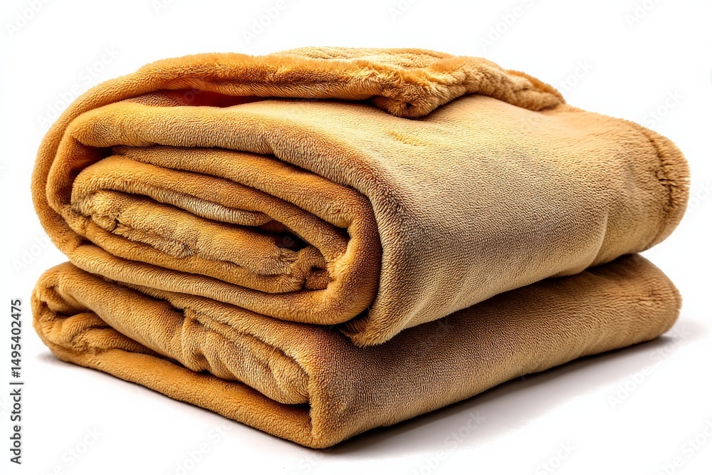 Poster soft and cozy folded blankets resting on a clean surface ready for warmth and comfort in a living sp