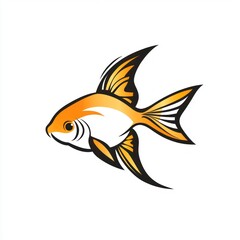 Fototapeta premium Orange Fish Graphic Design for Print or Web