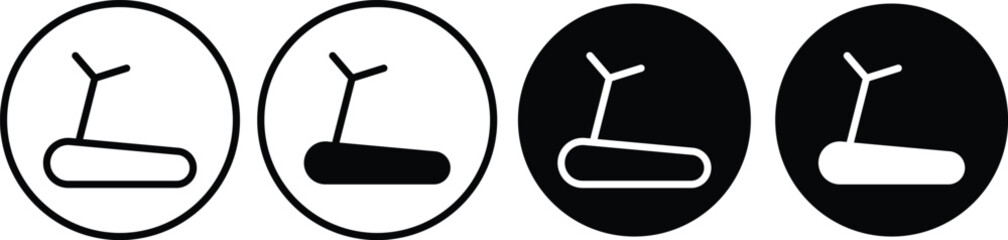 Treadmill icon set. Treadmill icon logo set
