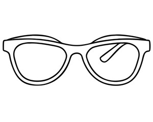 Fototapeta premium Fashion Sunglasses Line Art, Stylish Eyewear Illustration, Minimalist Sunglasses Sketch, Trendy Accessory Outline, On Transparent Background