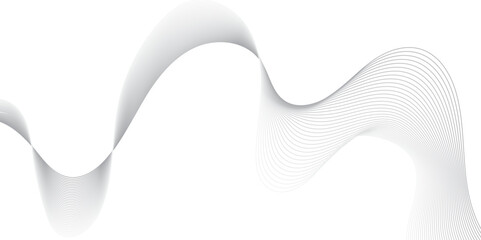 abstract background featuring a smooth, flowing wave made of thin black lines on a white background.The wave should have a three-dimensional appearance with gentle gradients and curves, giving a sense