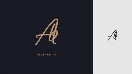 Luxury AB Monogram Logo – Minimalist Modern Lettermark Design
