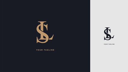 Luxury LS or SL Monogram Logo – Minimalist Modern Lettermark Design
