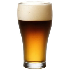 Glass of beer isolate on white background. Selective focus. drink