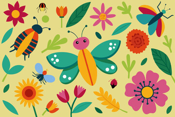 seamless pattern with flowers