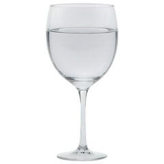 Glass of water isolate on white background. Selective focus. drink