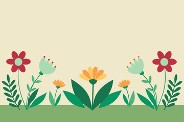 Naklejka premium vector illustration of a floral background