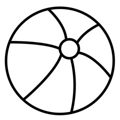 Naklejka premium Icon simple beach balls