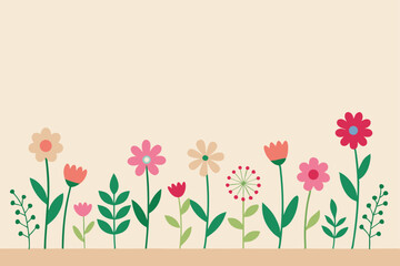 Naklejka premium spring flowers background