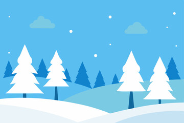 winter landscape with trees