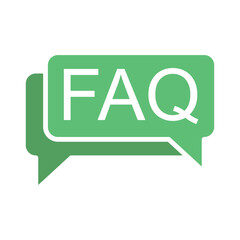 FAQ sign symbol vector flat icon