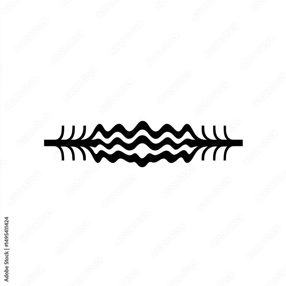 Poster abstract wave pattern design
