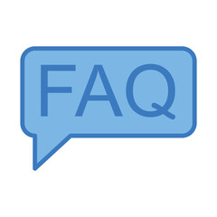 FAQ sign symbol vector flat icon
