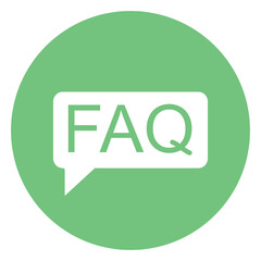 FAQ sign symbol vector flat icon
