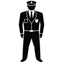 security guard element isolated security patrollin on white background