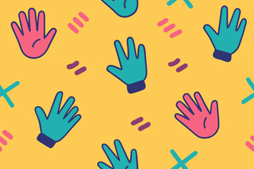 Obraz premium colorful hand prints vector illustration