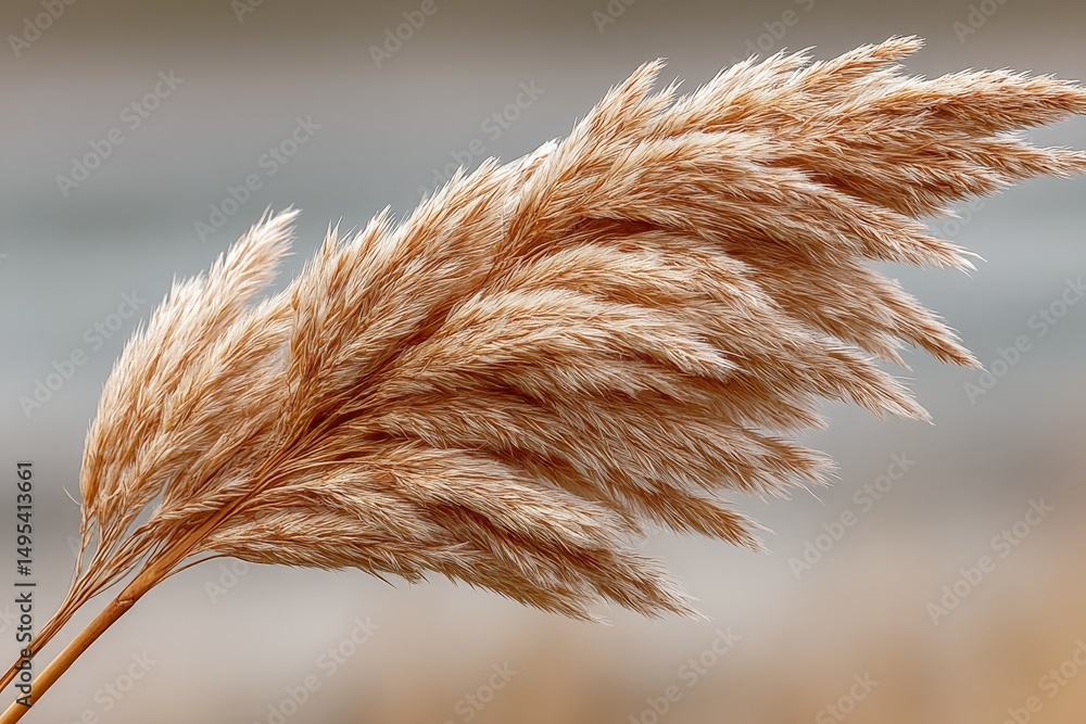 Aufkleber pampas grass swaying gently in the breeze at a serene location during late afternoon