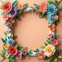 Fototapeta premium 3D beautiful flowers 