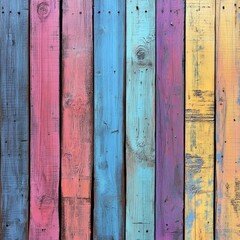 Colorful wooden background with vibrant hues, perfect for creative projects or design