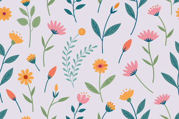 seamless pattern with tulips
