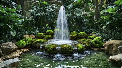 Naklejka premium waterfall in the garden
