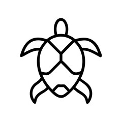 Obraz premium Abstract line drawing of a sea turtle concept of ocean and sea animals 