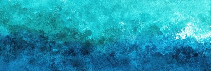 Fototapeta premium Abstract Watercolor Texture in Cerulean and Blue Shades for Background Use