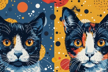 Simple and modern vector print designs featuring bones, collars, and toys for pets