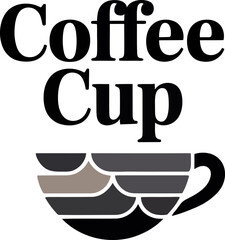 Elegant coffee cup logo with minimalist line style. Ideal for cafés, coffee shops, or artisan beverage brands.