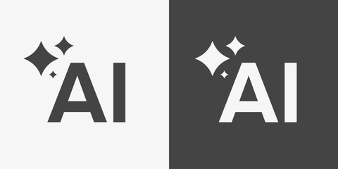 Generate AI icons. Artificial Intelligence symbols. Vector illustration