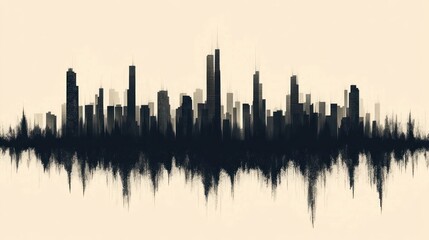 Naklejka premium Abstract City Skyline