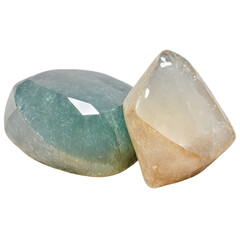 Precious stones isolate on white background. Selective focus. nature.