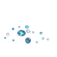 Precious stones isolate on white background. Selective focus. nature.