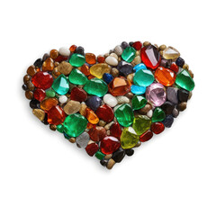 Precious stones isolate on white background. Selective focus. nature.