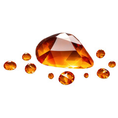 Precious stones isolate on white background. Selective focus. nature.