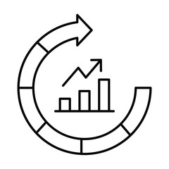 Continuous Improvement thinline icon, vector, pixel perfect, illustrator file 

