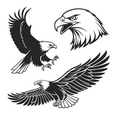 Obraz premium Egal black and white vector