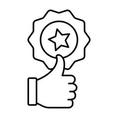  Excellence thinline icon, vector, pixel perfect, illustrator file 
