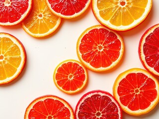 Tropical Paradise: Electric Glitter Fruit Slices on a Shimmering Background