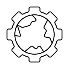 Global Growth thinline icon, vector, pixel perfect, illustrator file 
 