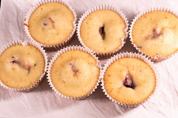 Cherry Jam Muffins. Dessert. Berry Jam. Food