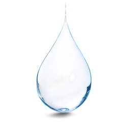 Water drop isolate on white background. Selective focus. drink
