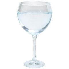 Glass of water isolate on white background. Selective focus. drink