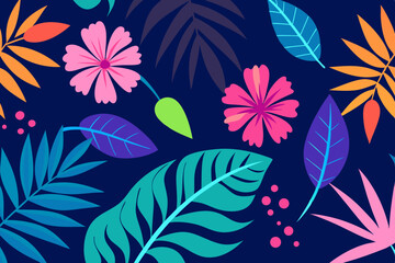 Fototapeta premium seamless pattern with flowers